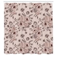thumbnail image 2 of Ambesonne Floral Shower Curtain, Romantic Rose Flower Rococo, 69"Wx84"L, Warm Taupe, 2 of 4