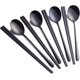thumbnail image 1 of Nuevos productos en 2023, 4 juegos de palillos coreanos, cucharas coreanas, palillos chinos negros de acero inoxidable, cuchara de servicio para 4 personas, 1 of 5