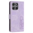 thumbnail image 3 of Leather For Motorola Moto G 5G 2025 Case Tulip Embossed 5-card  Flip Wallet Leather Case with Card Holder Magnetic Closure ,Detachable Wrist Strap,Shockproof Phone Cases Cover,Purple, 3 of 9