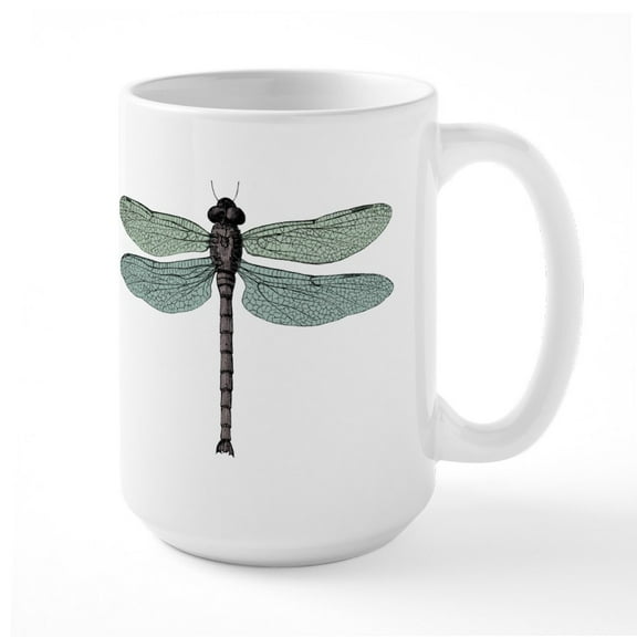 CafePress - Dragonfly Large Mug - 15 oz Ceramic Large White Novelty Mug