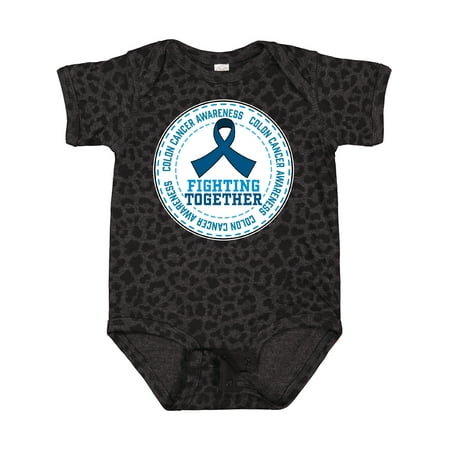 

Inktastic Fighting Together- Colon Cancer Awareness Dark Blue Ribbon Gift Baby Boy or Baby Girl Bodysuit