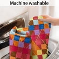 thumbnail image 5 of Colorful Geometric Pattern Bathroom Rugs Mat,Non Slip Microfiber Bathroom Rug,Rubber Backing,Soft Bathroom Mats for Bathroom Floor,Tub and Shower,17x27in(43x68cm), 5 of 5