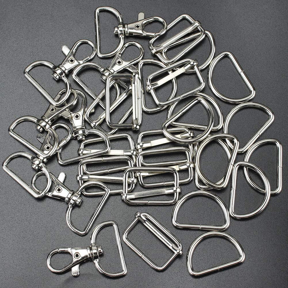 Jewelry Keychain D Rings Metal Slide Buckles 120 Pcs Lobster Zinc Alloy Clasps Set Luggage Accessories