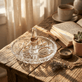 thumbnail image 3 of Maypes Crystal Glass Ring Holder, Round Jewelry Dish, 3 Inch Diameter, Clear, 3 of 5
