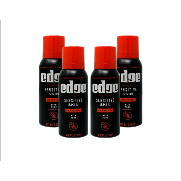 Edge Shave Gel, Sensitive Skin with Aloe 2.75 oz (Pack of 4)