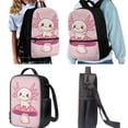 thumbnail image 2 of Jeiento Cute Axolotl Backpack for Girls 8-10 with Lunch Box Primary School Bag and Lunch Bag Mushroom Kids Bookbag Age 10-12 Elementary Pencil Case Water Bottle Holder Pink, 2 of 7