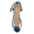 thumbnail image 4 of FSJ Women Sexy Peep Almond Toe Transparent Strap Sandals Platform Buckle Stiletto High Heels Party Banquet Date Shoes Size 10 Blue, 4 of 5