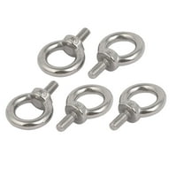 5Pcs M5x11mm Thread 13mm Inside Dia 23mm OD 304 Stainless Steel Lifting Eye Bolt