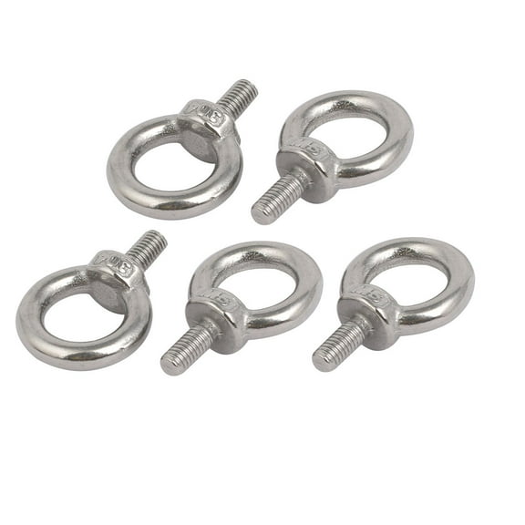 5Pcs M5x11mm Thread 13mm Inside Dia 23mm OD 304 Stainless Steel Lifting Eye Bolt