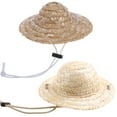 thumbnail image 4 of Pet Dog Hat with Adjustable Strap Straw Cap Sombrero Hat Pet Cats Hat Size S/, 4 of 12