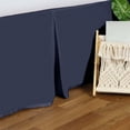 thumbnail image 3 of Superior Egyptian Cotton Solid Bed Skirt, King, Navy Blue, 3 of 3