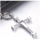 thumbnail image 2 of Collares Catolicos SacredDiamon02 2Pzas Plata Collar Cruz Dije 3.5x5.5cm Metal., 2 of 5