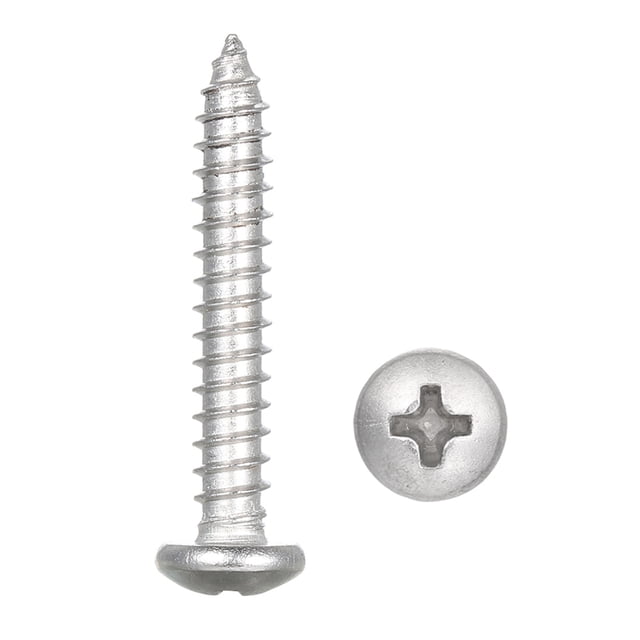A2 DIN7981 # 10 4.8mm 304 Tornillo de acero inoxidable Avellanado tornillos de madera autorroscantes Tomshoo Tornillo de rosca