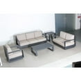 thumbnail image 5 of Paris 4-PC Deep Seating Set Gray Aluminum Frame in Taupe Cushion, 5 of 6