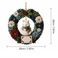 thumbnail image 3 of 3D Fabric Poke Wreath DIY Kit for Adults Christmas Holiday Decor, Relaxing Handmade Art Kit, Simple Poke Craft, Includes Hook, Cute White Fox Wreath Ornament, 3 of 6