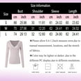 thumbnail image 3 of larppty Long Sleeve Shirts for Women Lace V Neck Ribbed Fitted T-Shirt Dressy Business Casual Blouses 2025 Trendy Fall Tops（White，L）, 3 of 7
