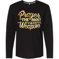thumbnail image 3 of Inktastic Prayer Power Gold Long Sleeve T-Shirt, 3 of 5