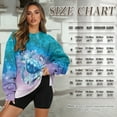 thumbnail image 3 of SCRAWLGOD Sea Turtle Butterfly Hibiscus Water Print Women Crewneck Sweatshirts with Pockets Long Sleeve Drop Shoulder Pullovers Comfy Stylish Loose Fit Clothes for Daily Wear, XL, 3 of 7