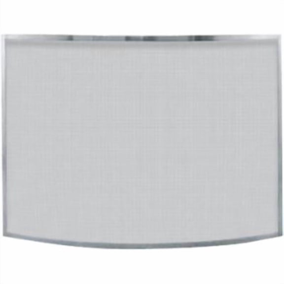 UniFlame Single Panel Curved Pewter Finish Screen