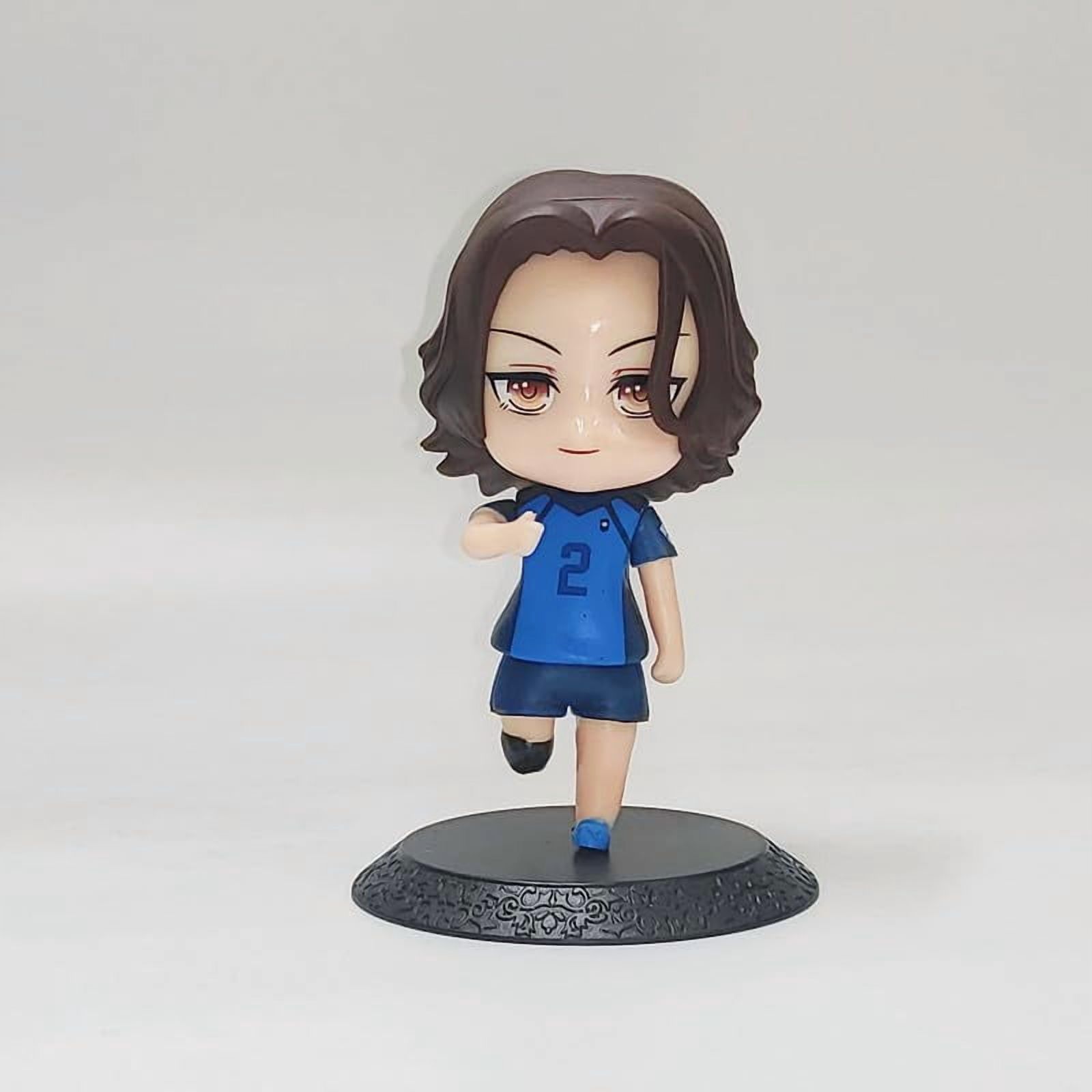 New Isagi Yoichi, Chigiri Hyoma, Bachira Meguru Figure, Q Version Action Figures 10cm/3.9inch Anime Character Model Desktop Ornament Gifts (a)