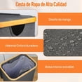 thumbnail image 2 of Cesto Para la Ropa con Tapa, 100L Cesto Ropa Sucia con 1 Bolsa Extraíble, Cesto de Almacenamiento de Ropa para Lavar Y Guardar Ropa, Adecuado para Baños, Salas de Estar, Dormitorios, Lavaderos(1 PCS), 2 of 7