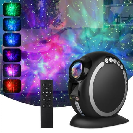 

Clearance Sale New Aurora Star Galaxy Starry Sky LED Projector Lamp Rotating Night Light Colorful Nebula Cloud Lamp for Kids Adults Bedroom Black