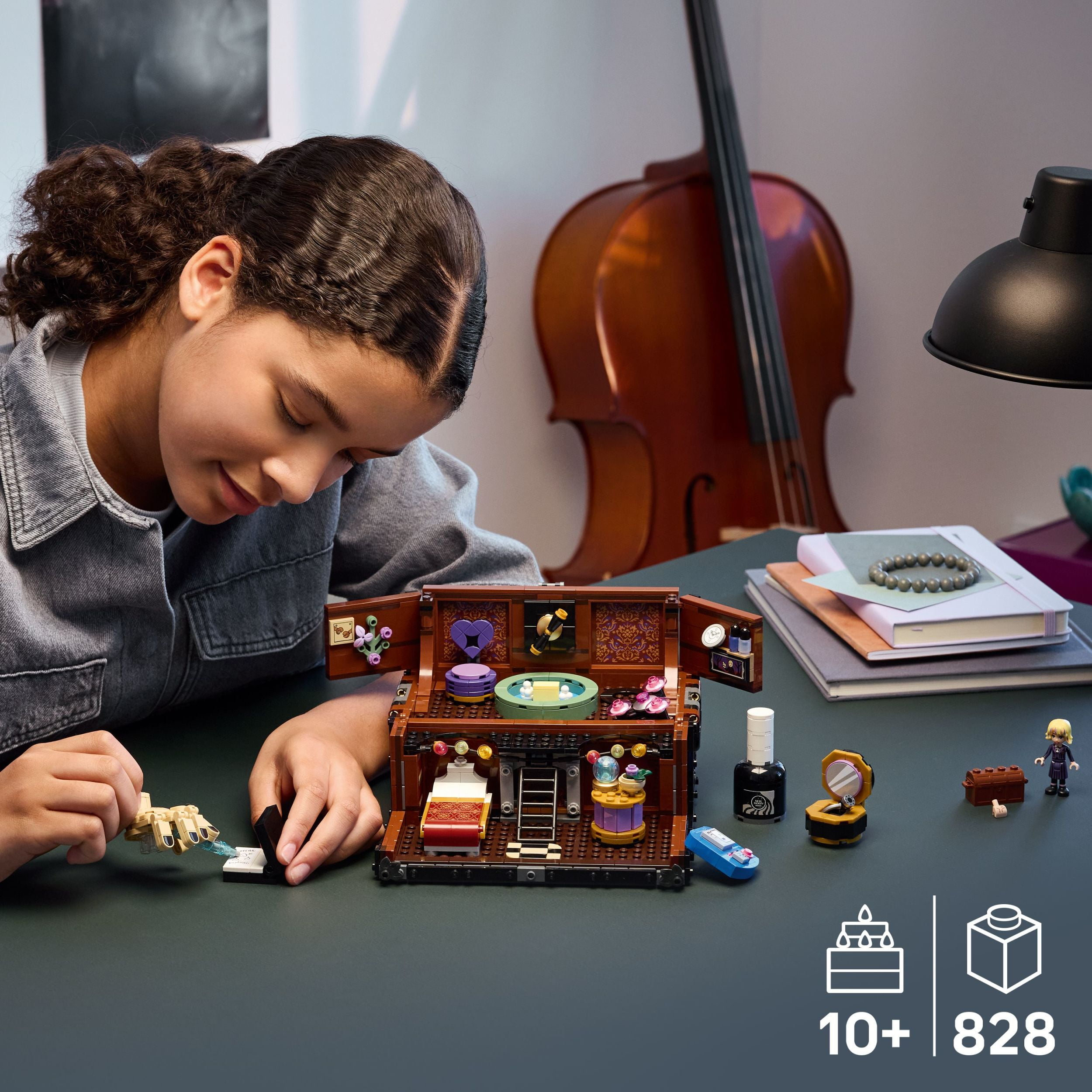 LEGO Wednesday Thing’s Apartment Building Toy - Transforming Trunk Playset W/ Poseable Thing & Enid Sinclair Minidoll - Wednesday Merch for Girls & Boys, Ages 10+ - Gift Idea for Birthdays - 76785