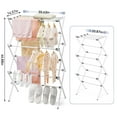 thumbnail image 4 of KK KINGRACK Clothes Drying Rack, 3-Tier Collapsible Steel Laundry Rack,  Expandable Clothes Dryer, White, 35.43 in, 4 of 6