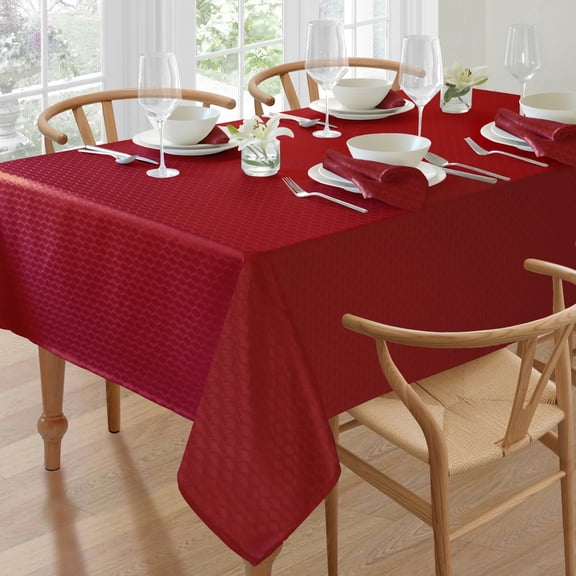 Lenox Olivia Tablecloth, Red - 70"W x 70"L Round