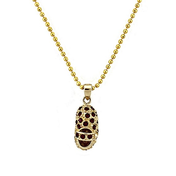 LOA1355 - Gold 925 Sterling Silver Chain Pendant with AAA Grade CZ in Siam