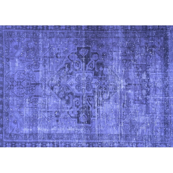 Ahgly Company Indoor Rectangle Oriental Blue Traditional Area Rugs, 2' x 4'