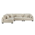 thumbnail image 4 of Lexicon Traverse 4-Piece Upholstered Corduroy Fabric Modular Sectional in Beige, 4 of 9