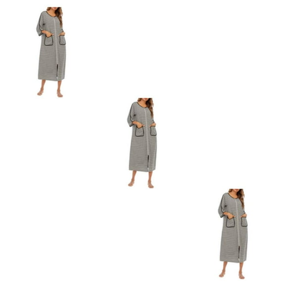 Qarigey Reemplazo de de noche para mujer, cuello , manga larga, transpirable, Otoño Invierno, de oficina, ropa de dormir, ropa de dormir Type1 NO1