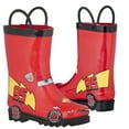 thumbnail image 4 of Disney Cars Kids Boys Lightening McQueen Character Printed Waterproof Easy-On Rubber Rain Boots Toddler/Little Kids, 4 of 7