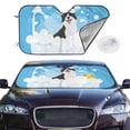 thumbnail image 2 of Balery Collie in Bathtub Print Car Windshield Sun Shade,Windshield Sunshade for Car Pickup Truck SUV Accessories-Medium, 2 of 7