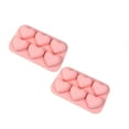 thumbnail image 1 of Oleegame 2PC Cookie Mold Washable Silicone Cake Cake Candy Chocolate Decorating Tray DIY Craft Project Red, 1 of 8