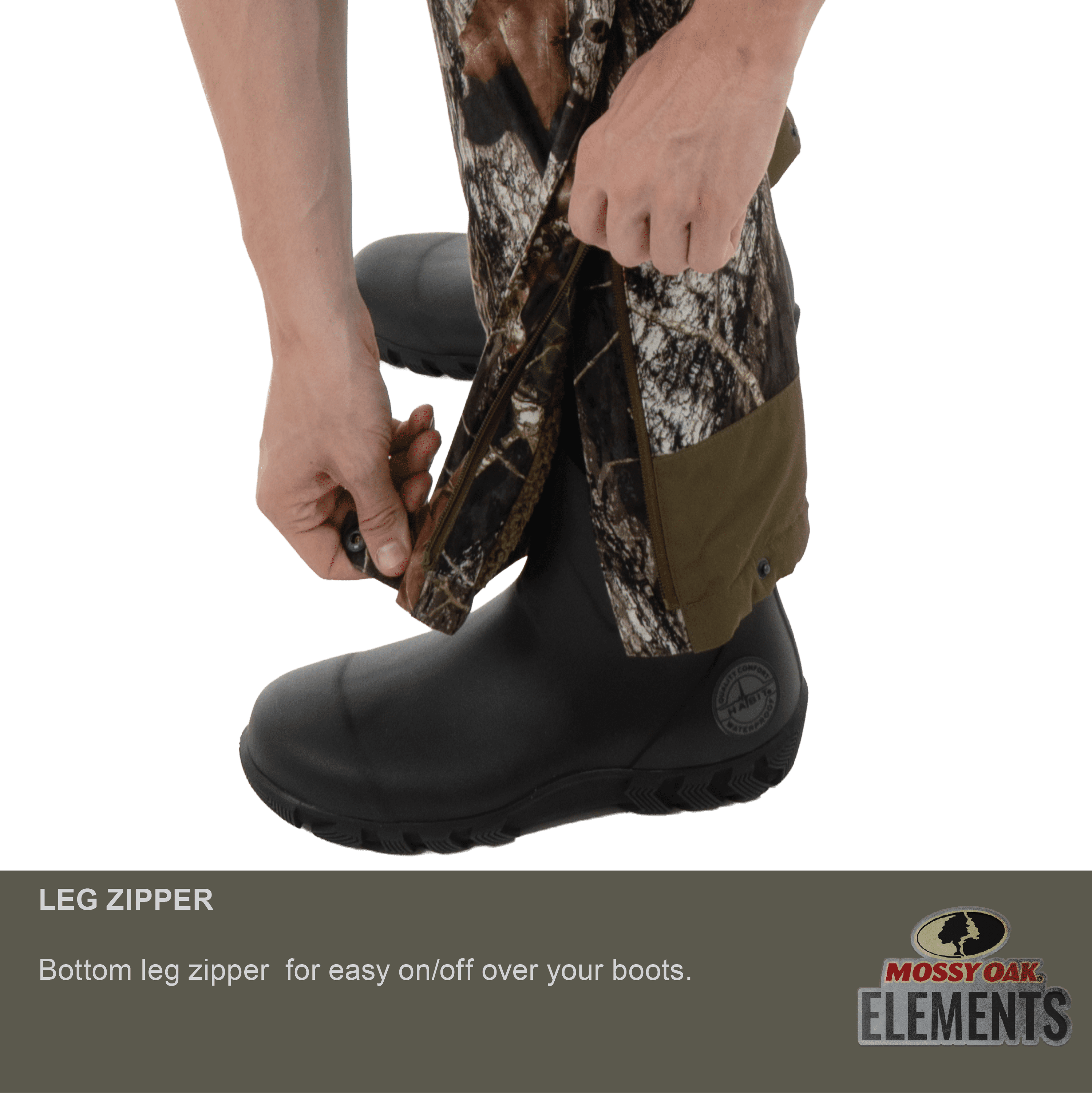 Mossy Oak Elements Men's Sherpa Lined Waterproof Hunting Bib, Mossy Oak New Breakup, Size 3X-Large
