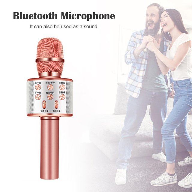 Micrófono inalámbrico para Karaoke altavoz portátil de mano con Bluetooth Mini