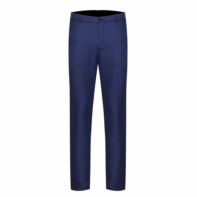 Yuyuzo Mens Plus Size Business Pants Staight Leg Formal Work Suit Pants Solid Color Mid Waist Trousers