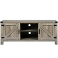 thumbnail image 5 of TV Fireplace Console, Farmhouse Electric TV Stand for TVs up to 65", Barn Door Wood TV Console Cabinet w/ Remote, Universal TV Stand Media Console Home Entertainment Center for Living Room, LL325, 5 of 12