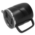 thumbnail image 4 of Taza de viaje aislada con tapa, perfecta para uso diario, elegante taza de café de acero inoxidable de 14 oz, color negro, 4 of 8