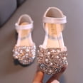 thumbnail image 3 of LAICAIW Fashion Spring And Summer Girls Dance Shoes Princess Dress Performance Shoes Flat Bottom Light Pearl Sequin Round Toe Breathable And Comfortable Toddler Girl Sandal (Pink-A, 10.5 Toddler), 3 of 7