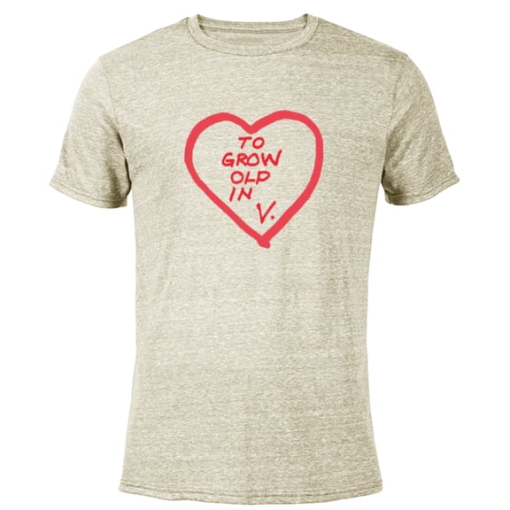 Marvel WandaVision To Grow Old In Vision Heart - Short Sleeve Blended T-Shirt for Adults - Customized-Yellow