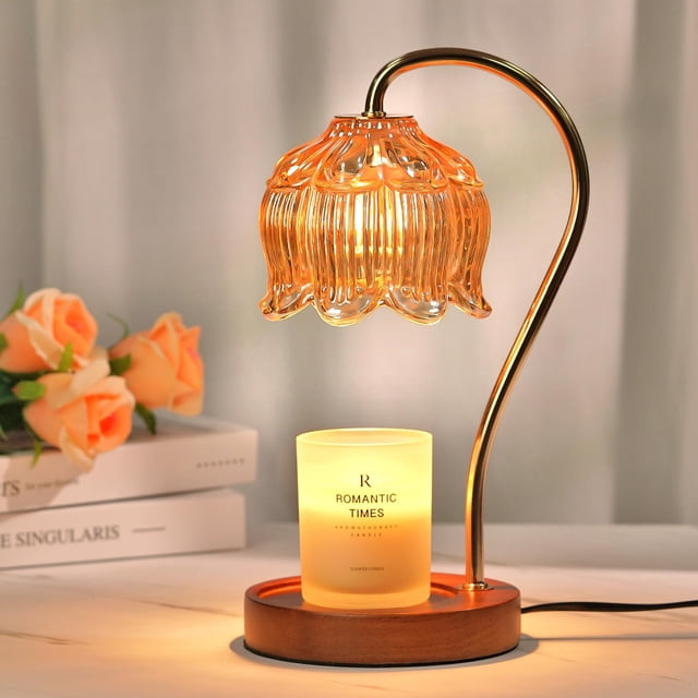 Flower Candle Warmer Lamp with Timer, Dimmable Candle Lamp Warmer, Christmas Birthday Gifts for Mom Wemen Her Wife, Anniversary R