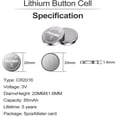 thumbnail image 3 of PGSONIC CR2016 3V Lithium Coin Battery (10pcs), 3 of 3