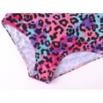 thumbnail image 5 of Serdomi Girls One Piece Swimsuit Neon Leopard Print Cutout Bathing Suit for Tweens Size 10, 5 of 7