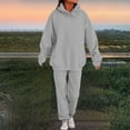 thumbnail image 2 of Turilly Women Sweatsuits 2 Piece Athletic Outfits Hooded Sweatshirt Sweatpant Tracksuit Fall Winter Comfy Hoodie Tops Baggy Sweatpants Sweat Sets, 2 of 6