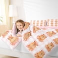 thumbnail image 3 of Erosebridal Flower Capybara Bedding Comforter Set for Kid, Buffalo Plaid King Bedding Sets, Pink Reversible, 7pcs, 3 of 7
