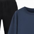 thumbnail image 5 of Gibobby Girls Outfits 2 Piece Crew Neck Short Sleeve Patchwork Tops And Skirts Set Breathable Sprotswear Summer Girls Clothes Set(3-4 Years,Blue), 5 of 6