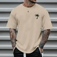 thumbnail image 2 of Caqnni Tshirts Shirts for Men Casual Crewneck Shirts for Men Simple Pullover Men Crew Neck T-Shirts(Khaki,3XL), 2 of 3